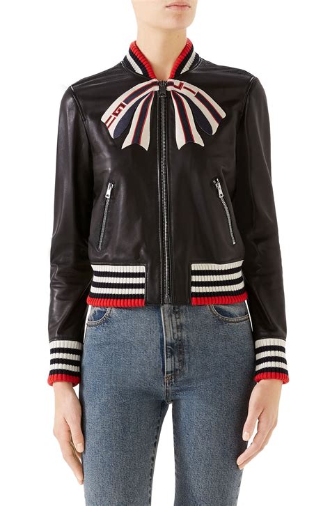 women gucci jackets|gucci leather jackets for women.